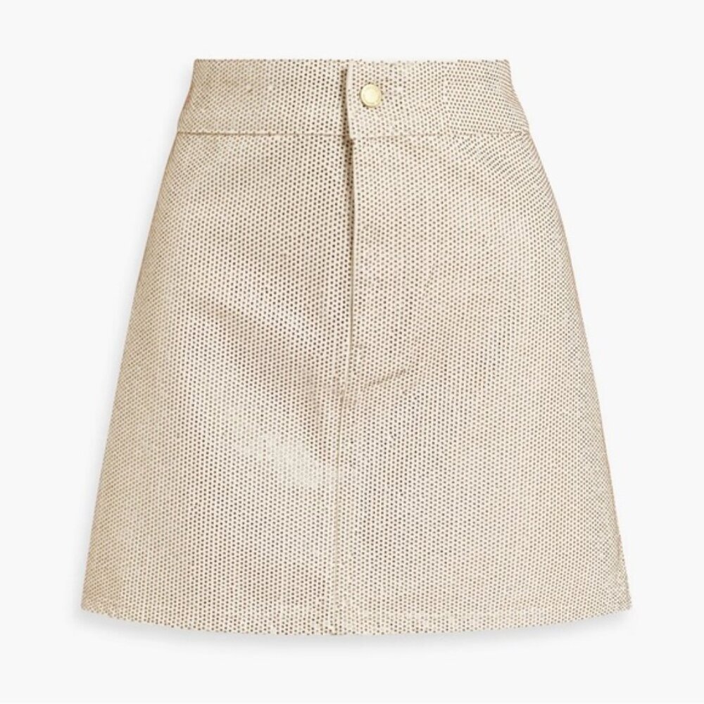 TRIARCHY Ms.Triarchy Crystal Embellished Denim Mini Skirt ORGANIC COTTON Size 24